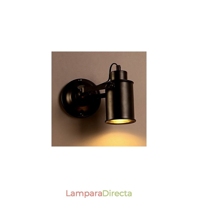 Lámpara de pared vintage industrial de hierro forjado negro, lámpara de pared retro, lámpara de pared para pasillo, iluminación de pared
