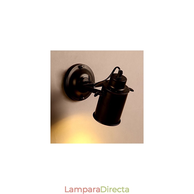 Lámpara de pared vintage industrial de hierro forjado negro, lámpara de pared retro, lámpara de pared para pasillo, iluminación de pared