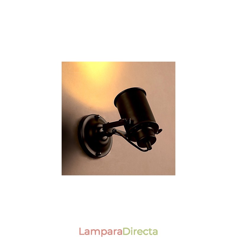 Lámpara de pared vintage industrial de hierro forjado negro, lámpara de pared retro, lámpara de pared para pasillo, iluminación de pared