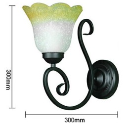 Lámpara de pared vintage de hierro y vidrio con brazo oscilante, para decoración de interiores, dormitorio, 110-220 V, para sala de estar