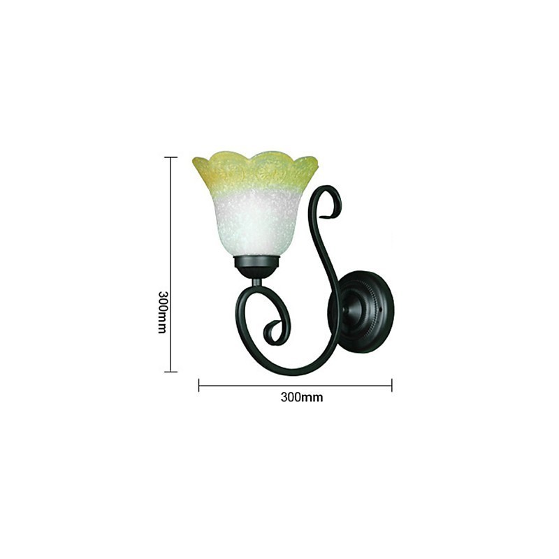 Lámpara de pared vintage de hierro y vidrio con brazo oscilante, para decoración de interiores, dormitorio, 110-220 V, para sala de estar