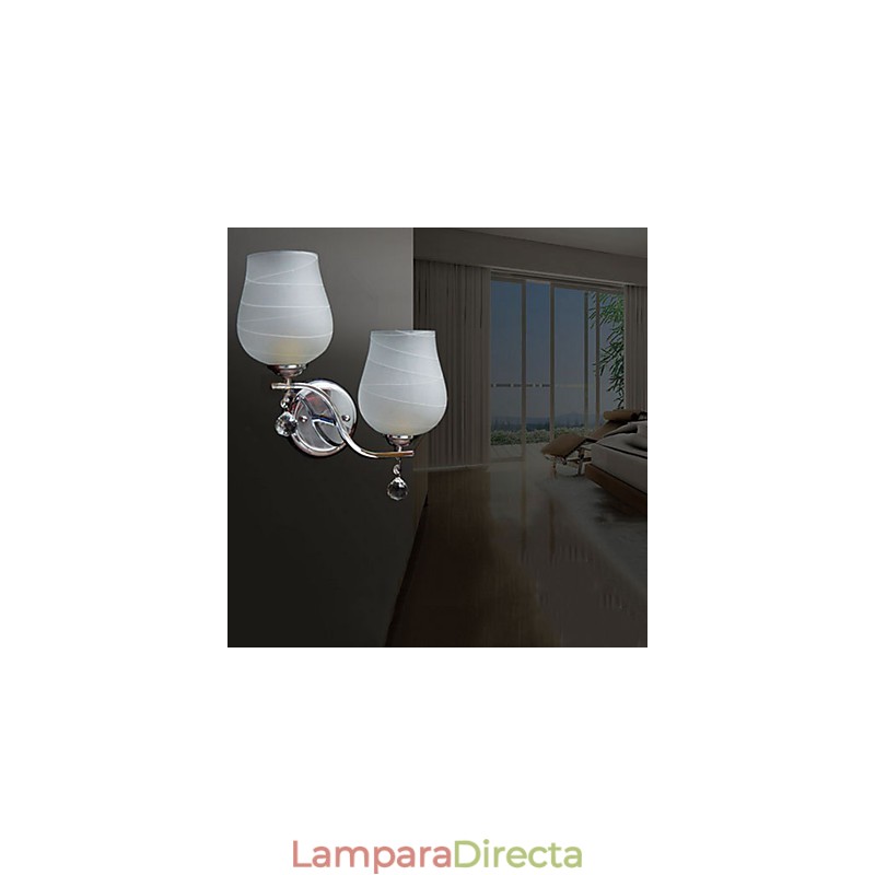 Apliques de pared de cristal de metal contemporáneo moderno