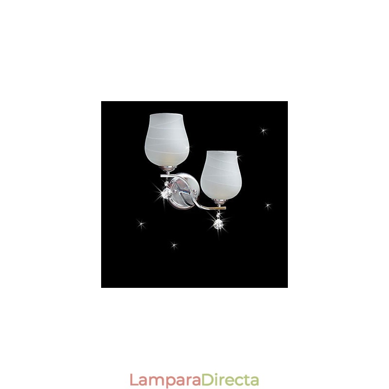 Apliques de pared de cristal de metal contemporáneo moderno
