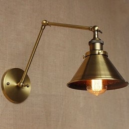 Aplique de pared decorativo de estilo rural americano, estilo retro de bronce, para restaurante, cafetería o almacén