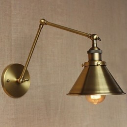 Aplique de pared decorativo de estilo rural americano, estilo retro de bronce, para restaurante, cafetería o almacén