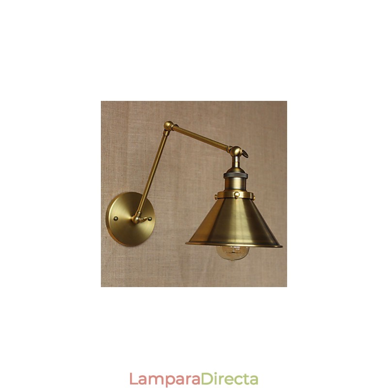 Aplique de pared decorativo de estilo rural americano, estilo retro de bronce, para restaurante, cafetería o almacén