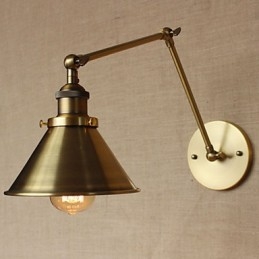 Aplique de pared decorativo de estilo rural americano, estilo retro de bronce, para restaurante, cafetería o almacén