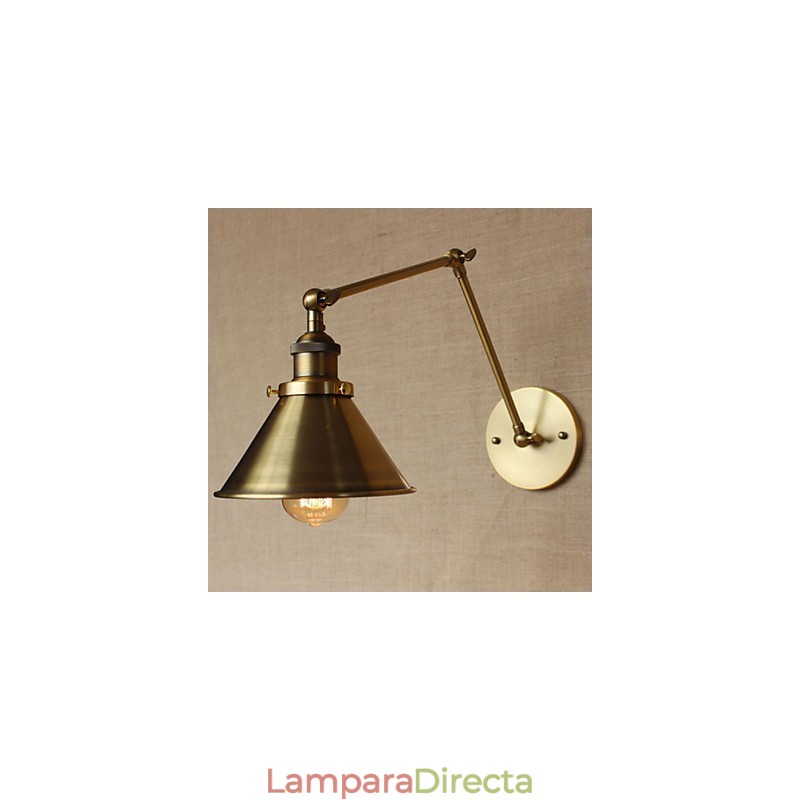 Aplique de pared decorativo de estilo rural americano, estilo retro de bronce, para restaurante, cafetería o almacén