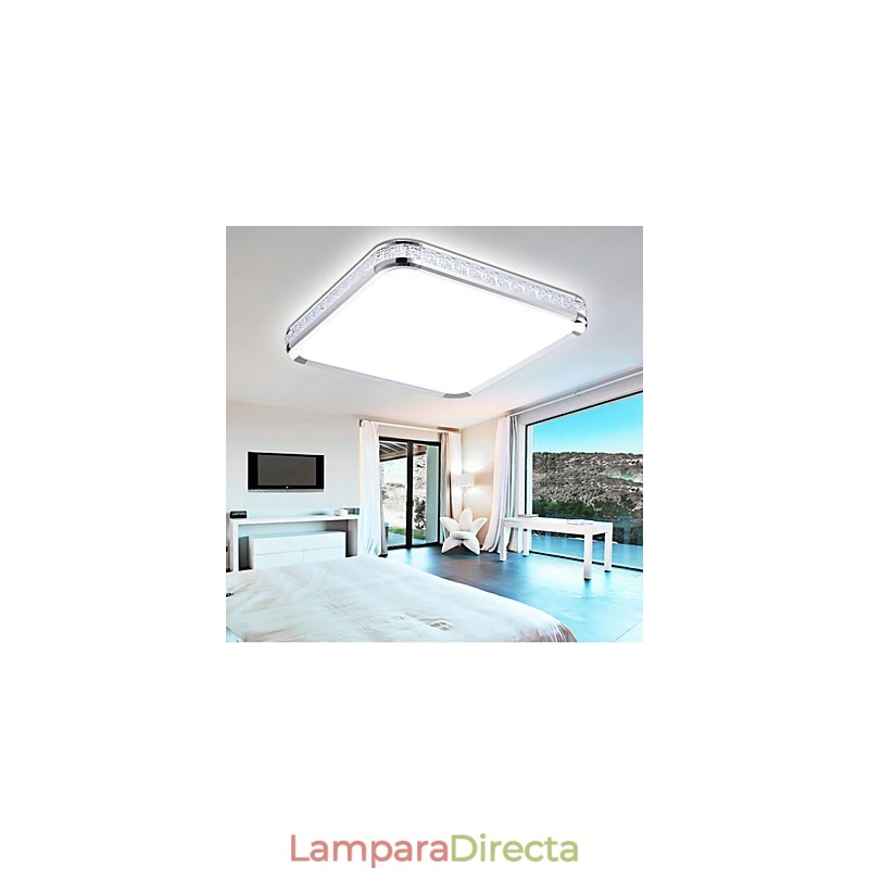 Lámpara empotrada de lujo moderna de acrílico con luz ajustable dorada o plateada. Puedes elegir.