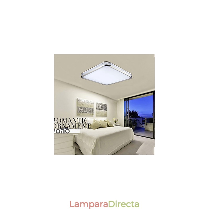 Lámpara empotrada de lujo moderna de acrílico con luz ajustable dorada o plateada. Puedes elegir.