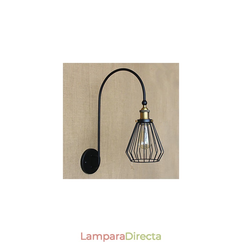 Lámpara de pared decorativa de un solo cabezal, creativa, estilo retro mediterráneo nórdico.