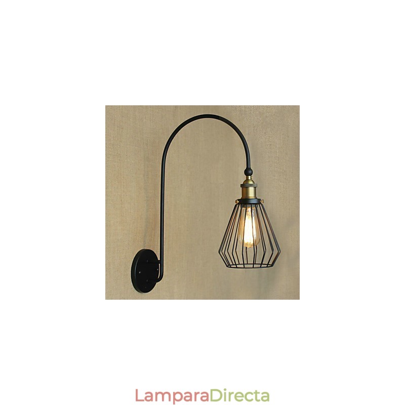 Lámpara de pared decorativa de un solo cabezal, creativa, estilo retro mediterráneo nórdico.