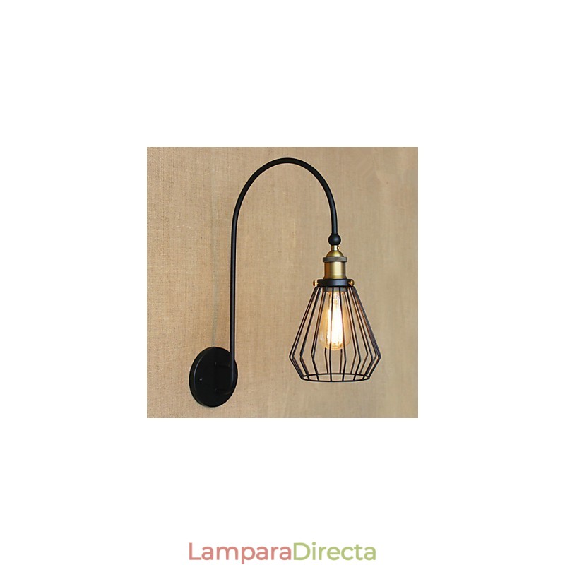 Lámpara de pared decorativa de un solo cabezal, creativa, estilo retro mediterráneo nórdico.