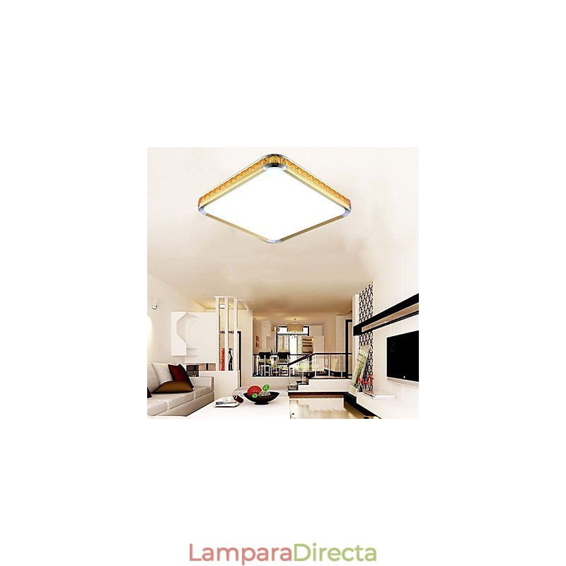 Lámpara empotrada de lujo moderna de acrílico con luz ajustable dorada o plateada. Puedes elegir.