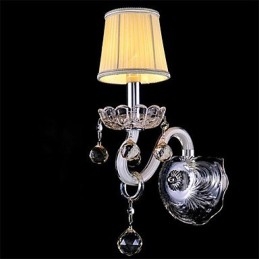 Apliques de pared estilo mini cristal, luces de pared con forma de vela, vidrio moderno y contemporáneo