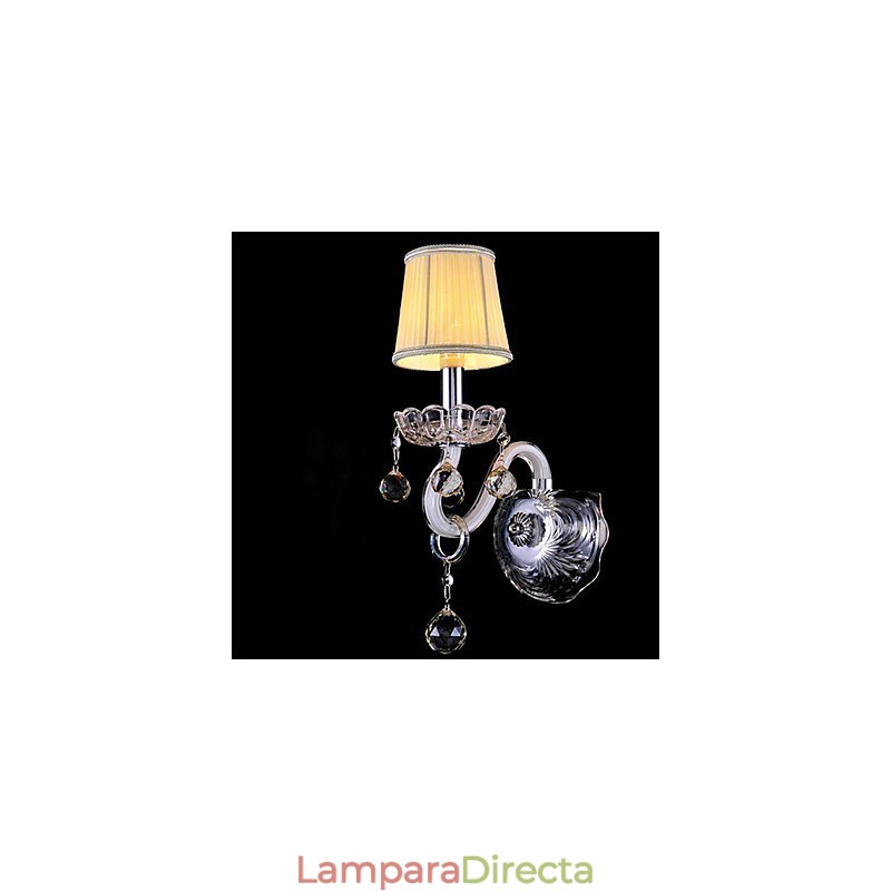Apliques de pared estilo mini cristal, luces de pared con forma de vela, vidrio moderno y contemporáneo