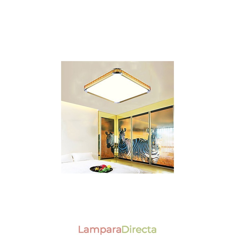 Lámpara empotrada de lujo moderna de acrílico con luz ajustable dorada o plateada. Puedes elegir.
