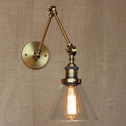 Lámpara de pared para dormitorio decorada con bronce moderno y diseño exclusivo de tienda retro vintage.