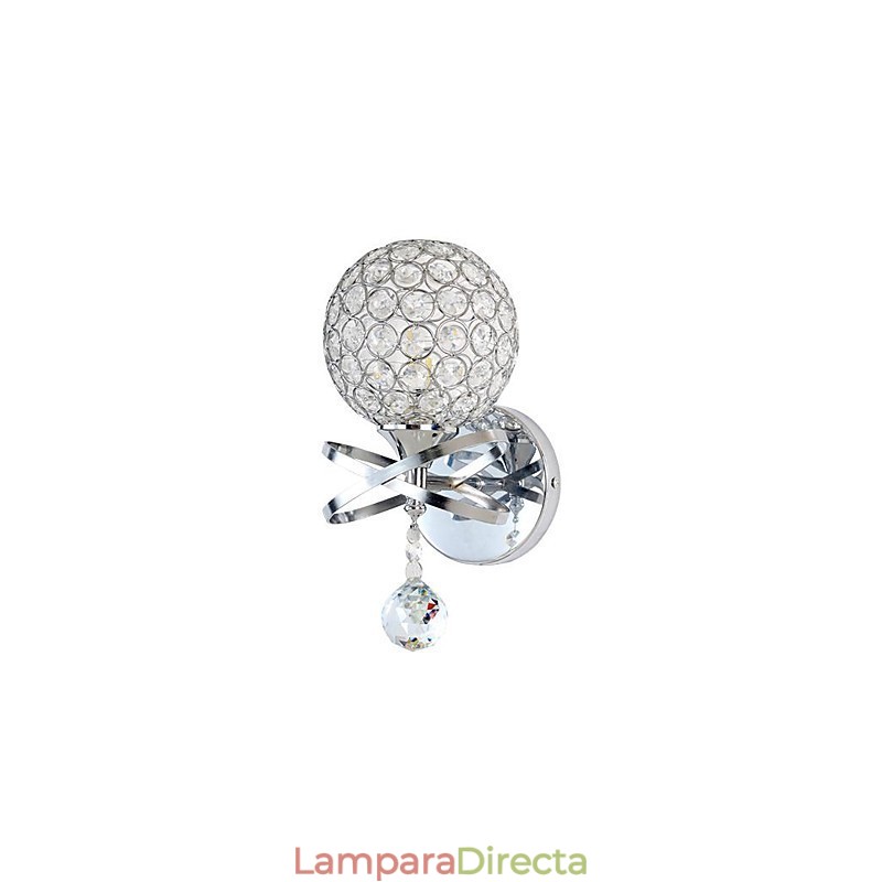 Apliques de pared de cristal modernos contemporáneos G9 de metal