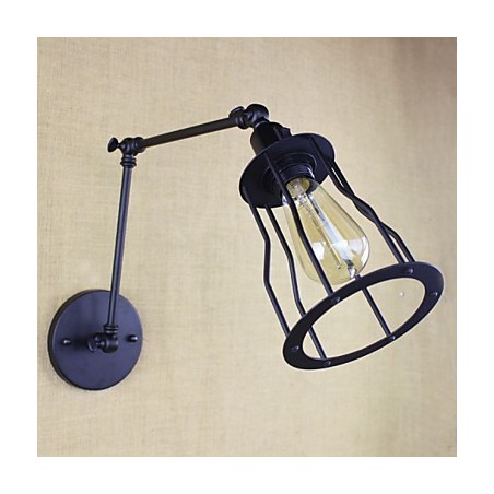 Lámpara de pared estilo cama de hotel restaurante, brazo de hierro, doble, retro, vintage, cinturón negro, interruptor Lámpara de pared estilo cama de hotel restaurante, brazo de hierro, doble, retro, vintage, cinturón negro, interruptor