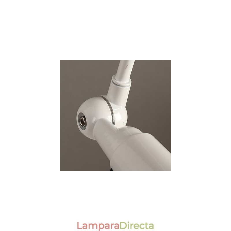 Lámpara de pared doble con brazo mecánico restaurado a la antigua usanza.