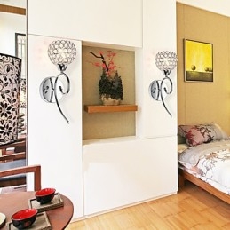 Apliques de pared Lámparas de pared de lectura Cristal Mini Estilo Moderno Contemporáneo Metal