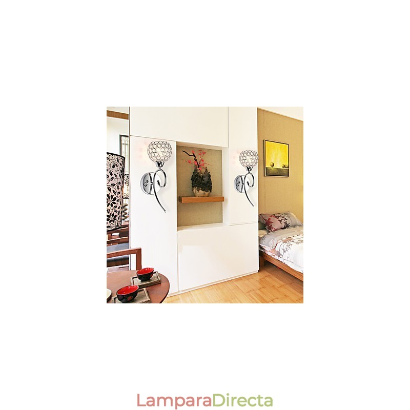 Apliques de pared Lámparas de pared de lectura Cristal Mini Estilo Moderno Contemporáneo Metal
