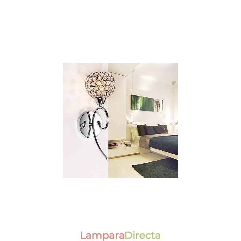 Apliques de pared Lámparas de pared de lectura Cristal Mini Estilo Moderno Contemporáneo Metal