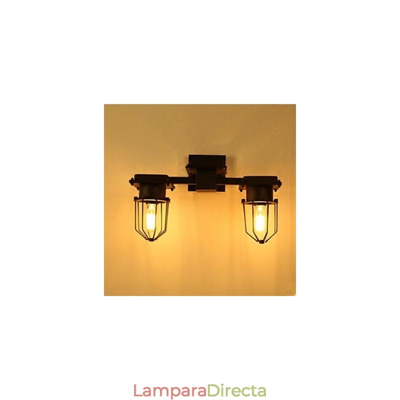 Lámpara de pared de hierro forjado para pasillo, escalera y cabecera de cama.