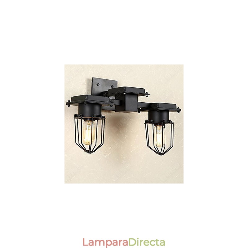 Lámpara de pared de hierro forjado para pasillo, escalera y cabecera de cama.