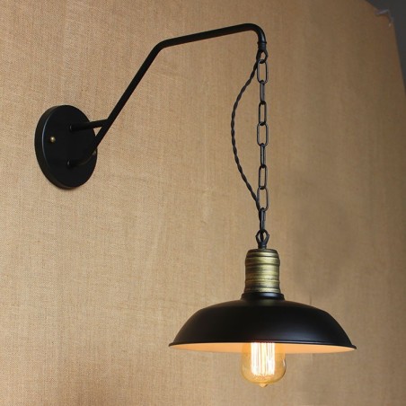 Lámpara de pared con personalidad simple y creativa, cadena industrial, lámpara de pared de noche para dormitorio, pasillo, hierro retro americano Lámpara de pared con personalidad simple y creativa, cadena industrial, lámpara de pared de noche para dormitorio, pasillo, hierro retro americano