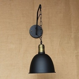 Lámpara de pared con personalidad simple y creativa, cadena industrial, lámpara de pared de noche para dormitorio, pasillo, hierro retro americano