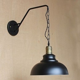 Lámpara de pared con personalidad simple y creativa, cadena industrial, lámpara de pared de noche para dormitorio, pasillo de hierro retro americano