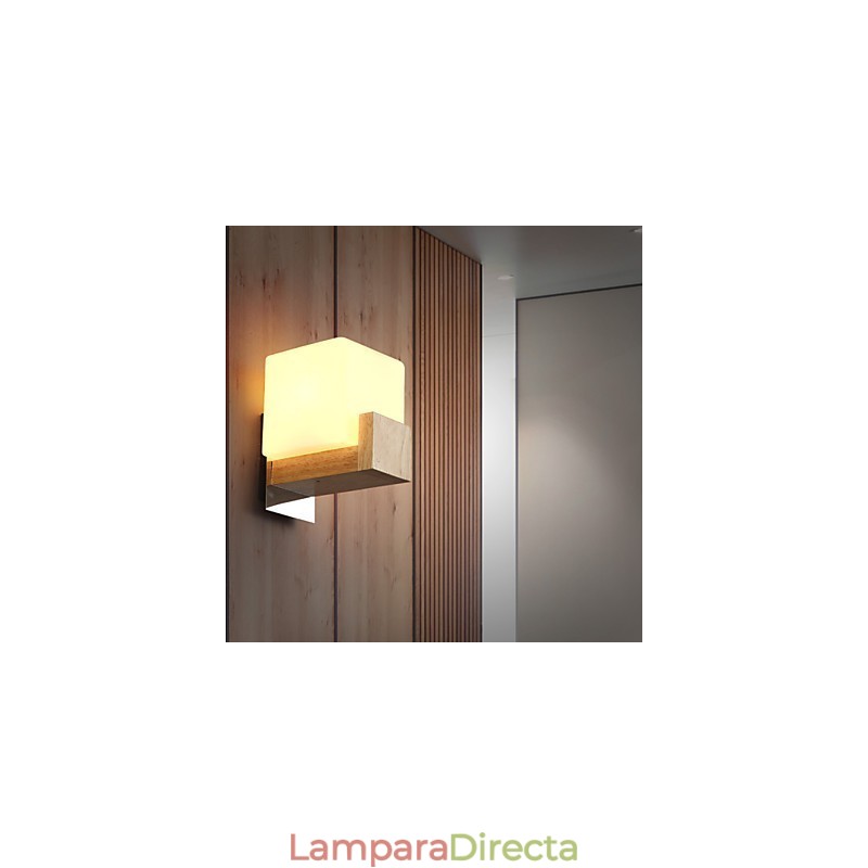 Apliques de pared estilo mini moderno contemporáneo madera bambú