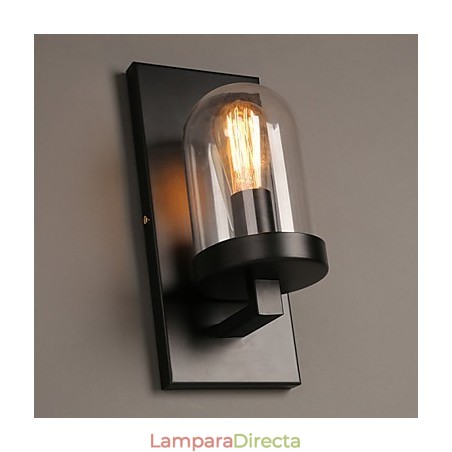 Lámpara de pared de hierro forjado y vidrio de estilo rural creativo Lámpara de pared de hierro forjado y vidrio de estilo rural creativo