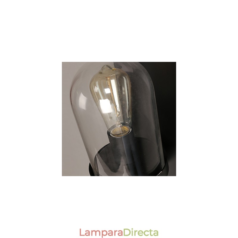 Lámpara de pared de hierro forjado y vidrio de estilo rural creativo