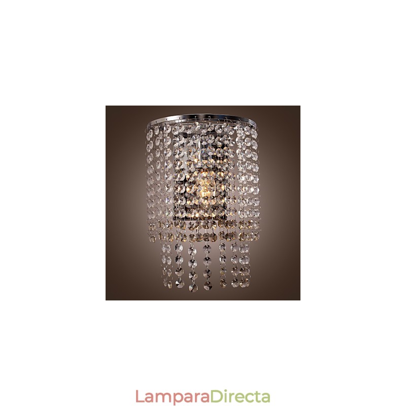 Aplique de pared de cristal contemporáneo con 1 luz