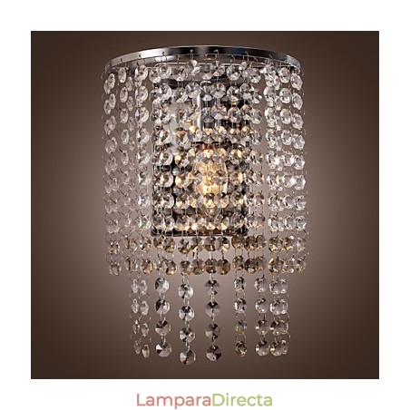 Aplique de pared de cristal contemporáneo con 1 luz Aplique de pared de cristal contemporáneo con 1 luz