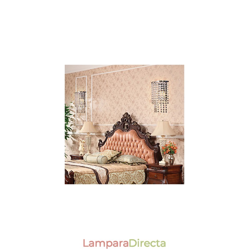 Aplique de pared de cristal contemporáneo con 1 luz