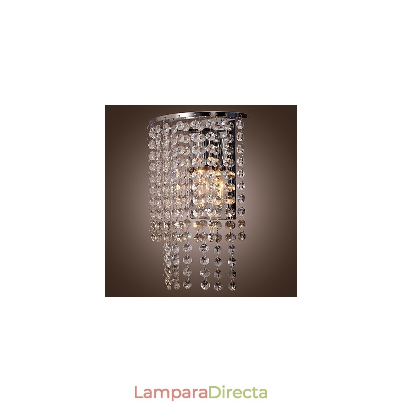 Aplique de pared de cristal contemporáneo con 1 luz