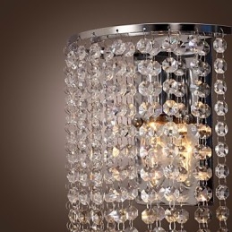 Aplique de pared de cristal contemporáneo con 1 luz