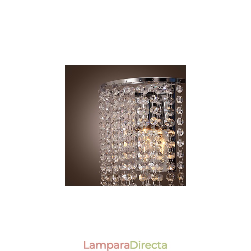 Aplique de pared de cristal contemporáneo con 1 luz