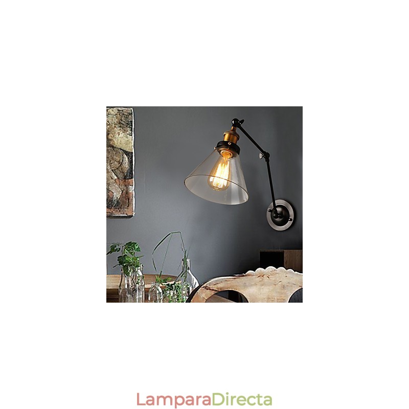 Lámpara de pared doble de sección Titan retro estilo loft rural creativo