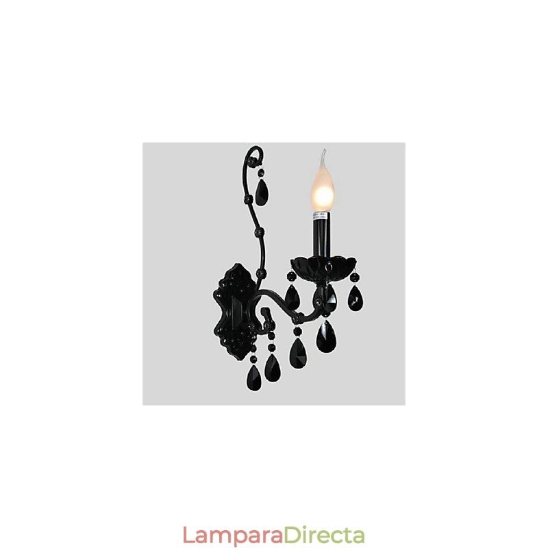 Apliques de pared estilo mini cristal, luces de pared con forma de vela, modernos y contemporáneos de metal