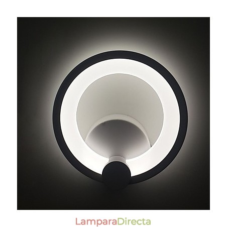 Apliques de pared modernos de anillo, contemporáneos, de metal y acrílico, 90°, 240 V Apliques de pared modernos de anillo, contemporáneos, de metal y acrílico, 90°, 240 V