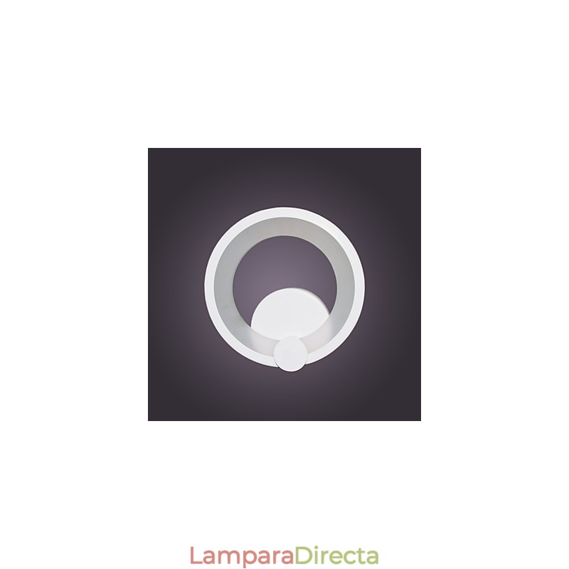 Apliques de pared modernos de anillo, contemporáneos, de metal y acrílico, 90°, 240 V