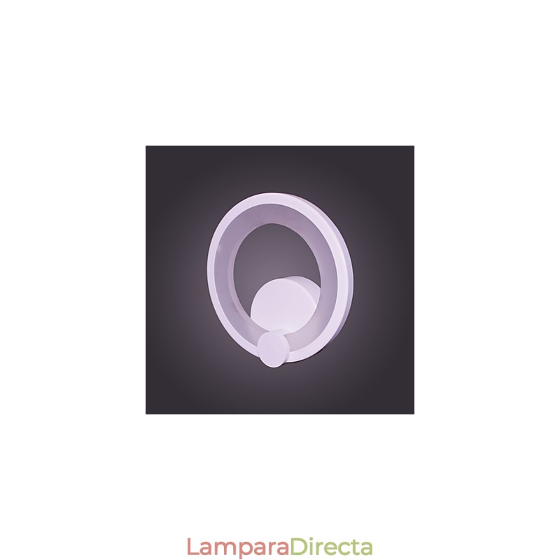 Apliques de pared modernos de anillo, contemporáneos, de metal y acrílico, 90°, 240 V