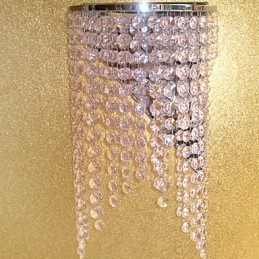 Lámpara de pared de cristal moderna con 2 luces
