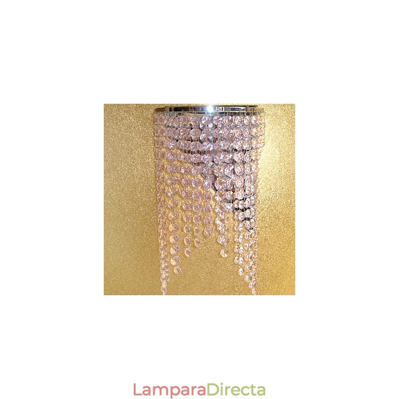 Lámpara de pared de cristal moderna con 2 luces