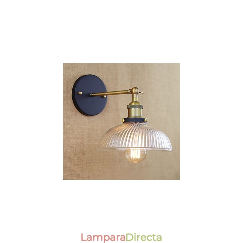 Lámpara de pared de vidrio decorativa popular con personalidad creativa retro estilo country americano